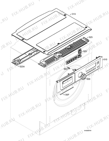 Взрыв-схема стиральной машины Electrolux EWG12750W - Схема узла Command panel 037